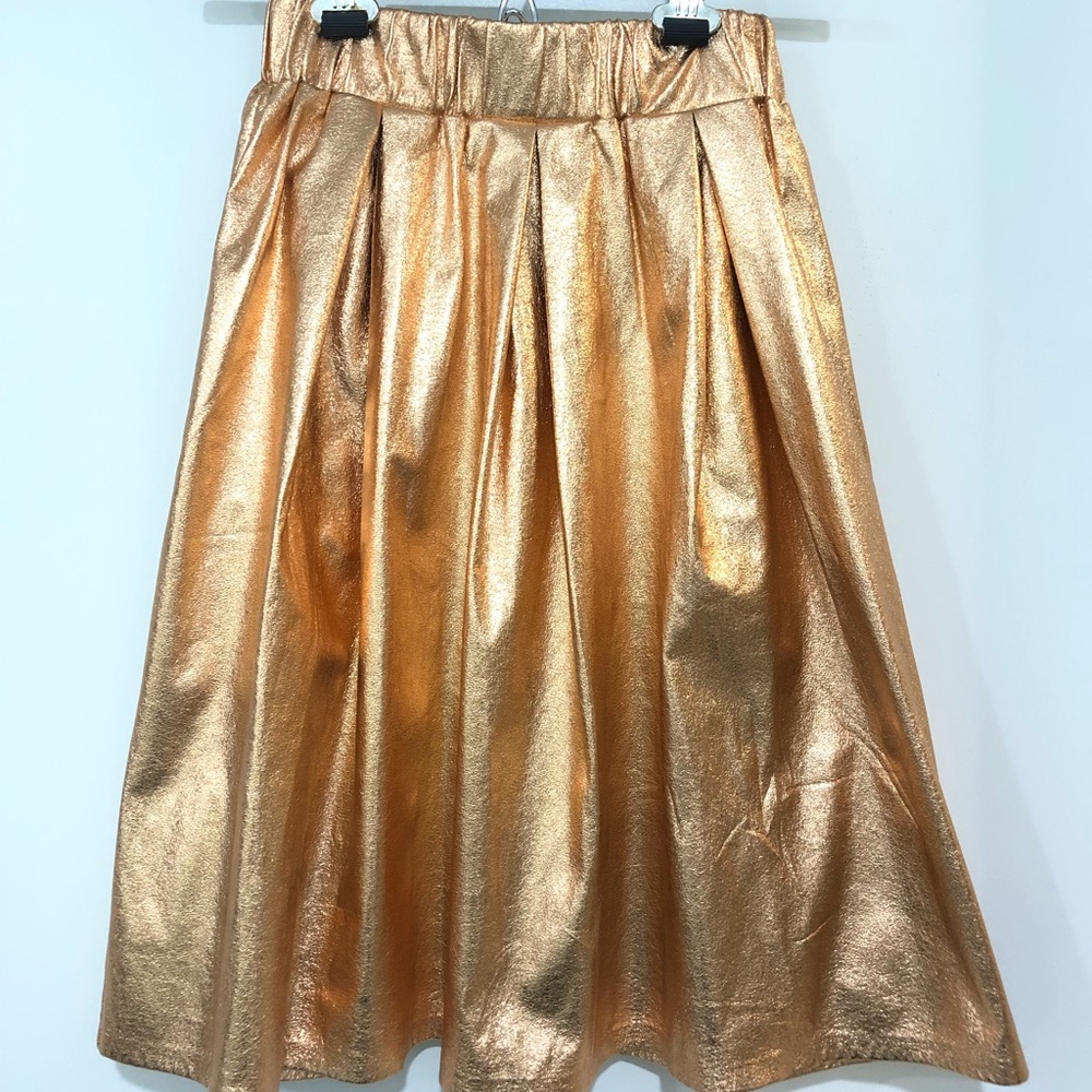 Metallic A-line Anthropologie skirt